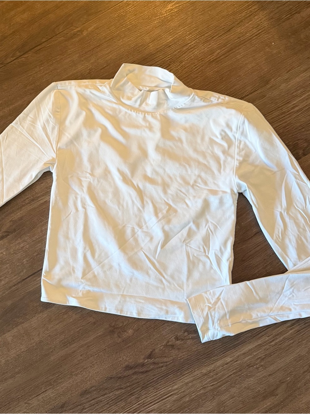 Aritzia Babaton White Long-Sleeve Mockneck top